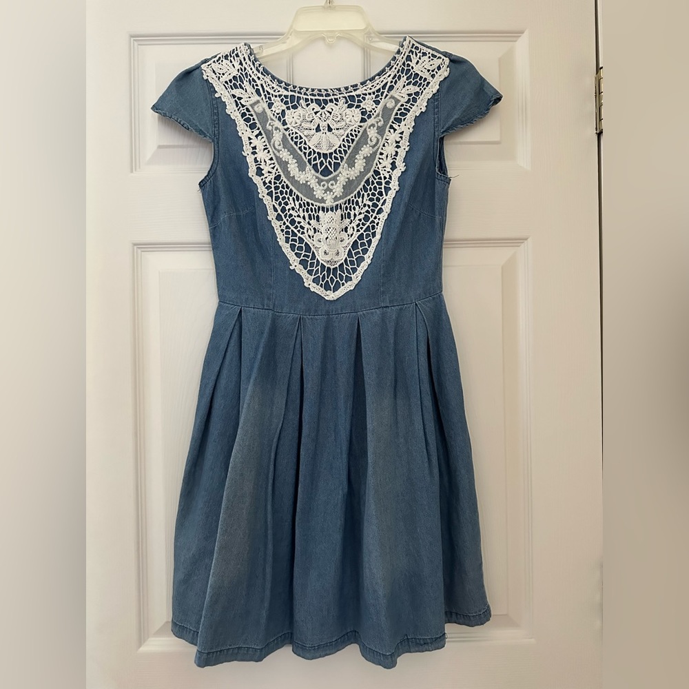 Altar’d State Crotchet Denim Dress